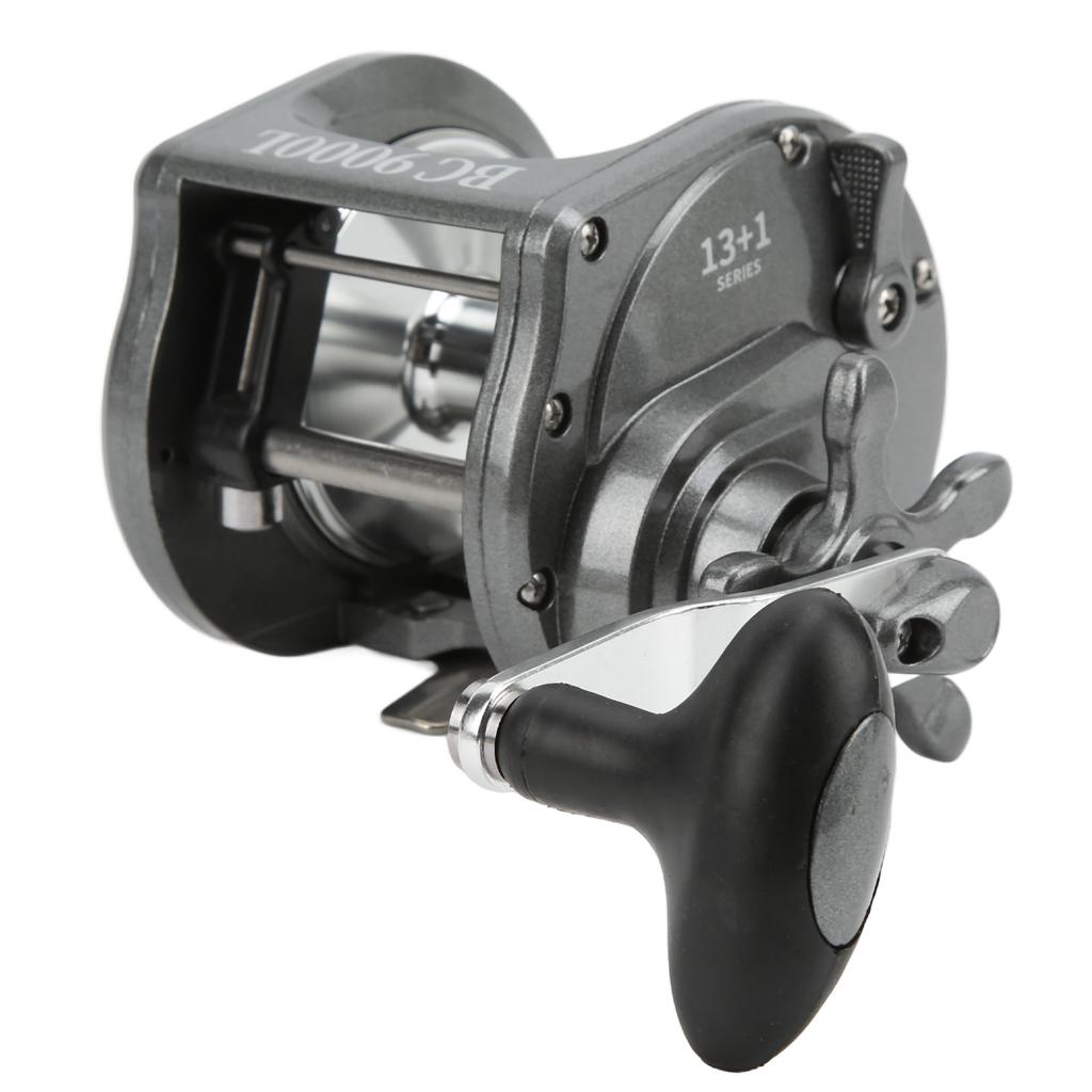 BC9000L Metall Trolling Drum Angelrollen 3.6:1-Gang-Baitcasting-Angelrolle für Linkshänder