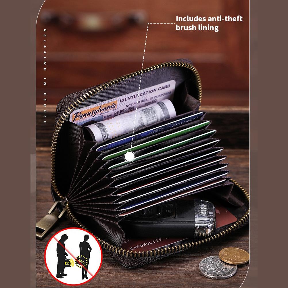 BULLCAPTAIN Leather Men's Key Bag Wallet  Fashion Storage Bags Car Cover Compact Mini Card Holder Coin Purse Man Butler Keychain