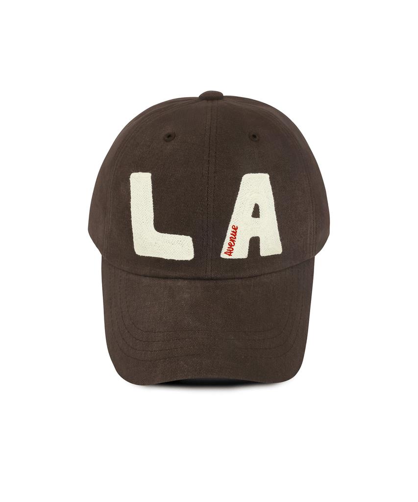Linebinyu Block La Chain Stitch Ball Cap - Cocoa Brown