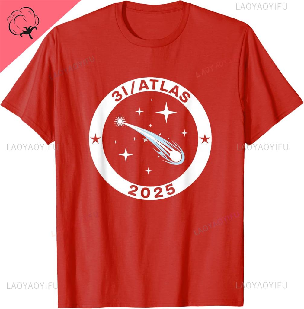 3IAtlas 2025 Interstellar Comet Space Astronomy Emblem TShirt Custom Printed Graphic Cotton T Shirts Camiseta