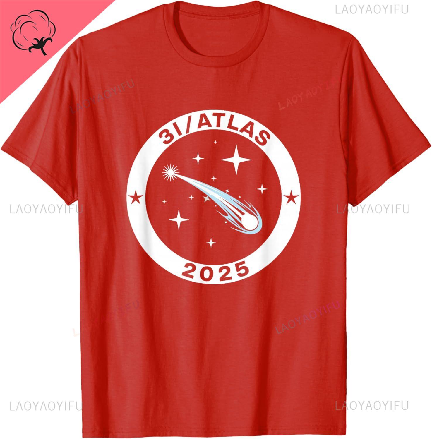

3IAtlas 2025 Interstellar Comet Space Astronomy Emblem TShirt Custom Printed Graphic Cotton T Shirts Camiseta 4XL