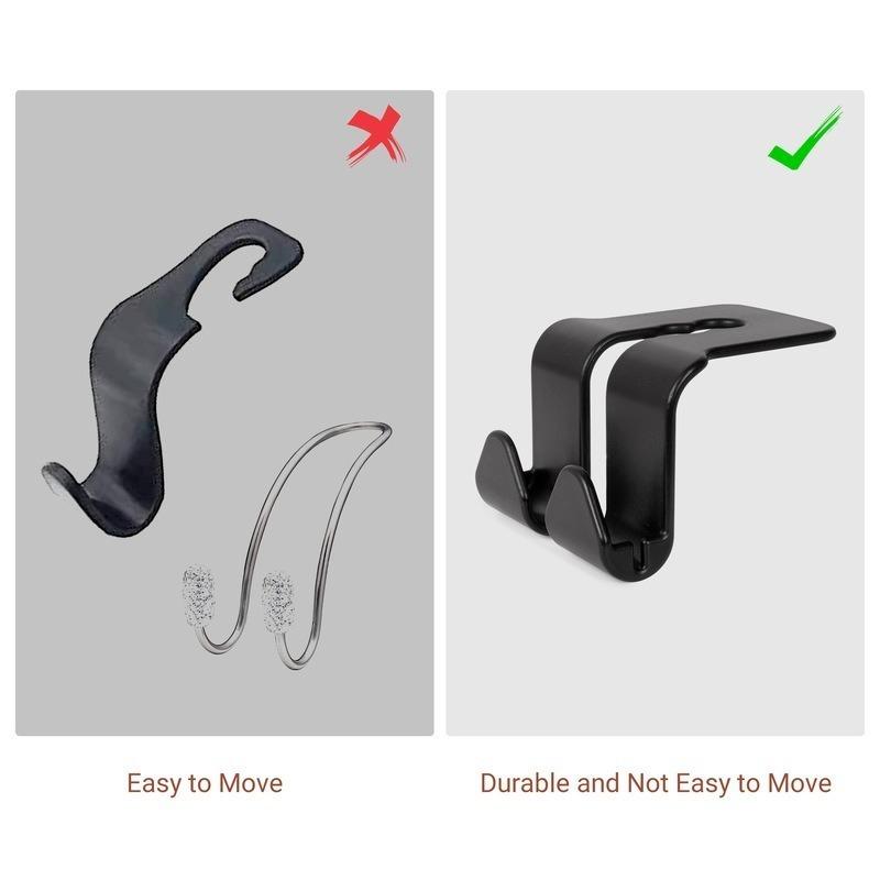 4/2/1 stücke Auto Rücksitz Haken Kopfstütze Aufhänger Duarable Verschluss Clip Lagerung Hängen Halter Auto Innen Organisatoren