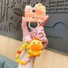 Bag Charm Lulu Doll Keychain Cute Expression Cartoon Phone Chain Cute Capybara Key Ring  Gifts