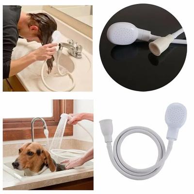 Rallonges de robinet universelles portables Pommeau de douche Pulvérisateur de lavage simple Nettoyage des cheveux pour personnes Animaux de compagnie Accessoires de douche de salle de bain