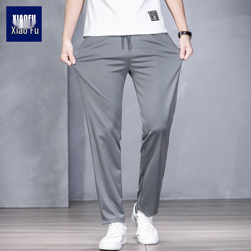 

Men s Casual Quick-Dry Drawstring Straight-Leg Pants M
