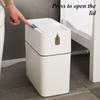 Bathroom Waste Bins Toilet Pressing Trash Can Large Capacity Waste Bin Modern Multifunctional Trash Can with Toilet Brush