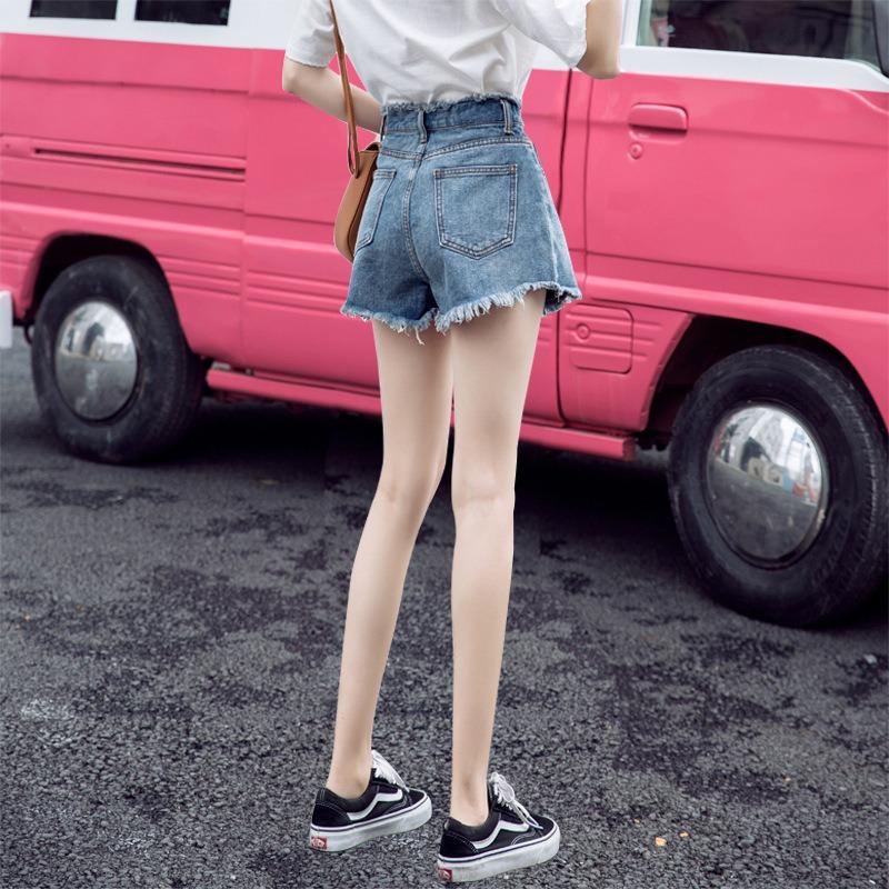 Premium Original Quality Yang Mi Denim Shorts Women's Wash Slim Women's Wide Leg Denim Shorts
