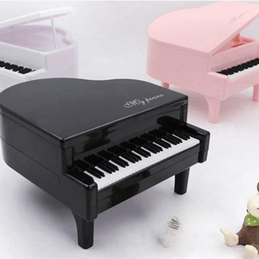 Cute Piano Modeling Piggy Bank Piano Shape Coin Storage Jar Simulation Piano Coin Box  School