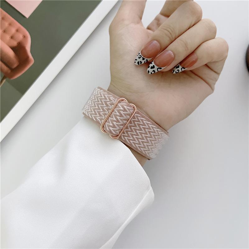 Elastic Shiny strap For Samsung Galaxy Watch 6/5/pro/3/4/classic/Active 2 20mm/22mm Bohemian Pride bracelet Huawei GT 3-2-e band