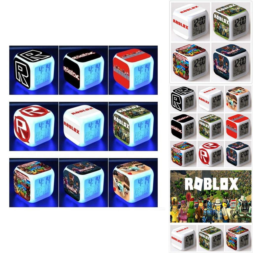 Sveglia Stampata Roblox Vivace Con Display a Luce Touch a 7 Colori LED