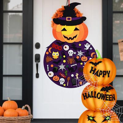 Halloween Decorations Adhesive Felt Decorations Interactive 2.8Ft Ornament Festive Toy for Festival Girl Party Home Activities