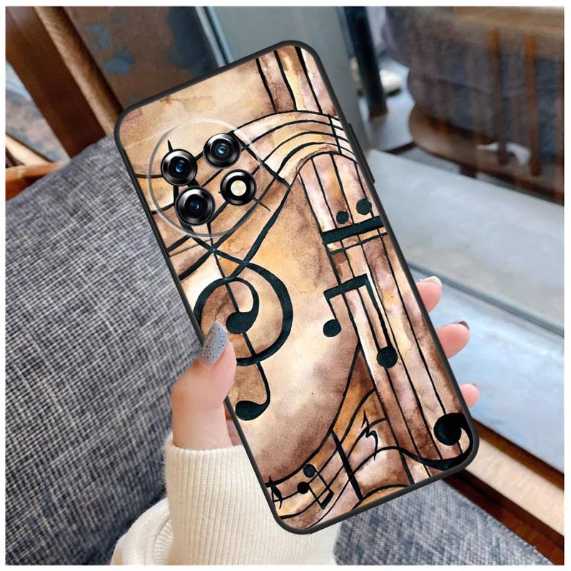 Music Note Symbol Piano Case For OnePlus 13T 8T 10T 9 10 Pro 15 13 12 11 13R 12R Nord CE 5 2 3 4 Lite N20 N30 Coque