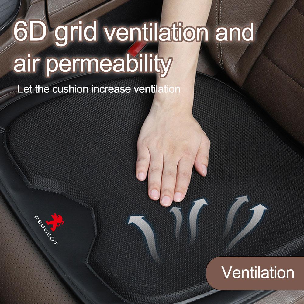 1PCS Car Anti-Slip Honeycomb Pad Seat Breathable Pad Center Cover For Peugeot 308 406 508 3008 5008 1008 607 2008 107 4008 408Q