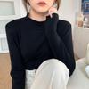 Spring 2025 Women's Knit High Neck Slimming Long Sleeve T-Shirt
