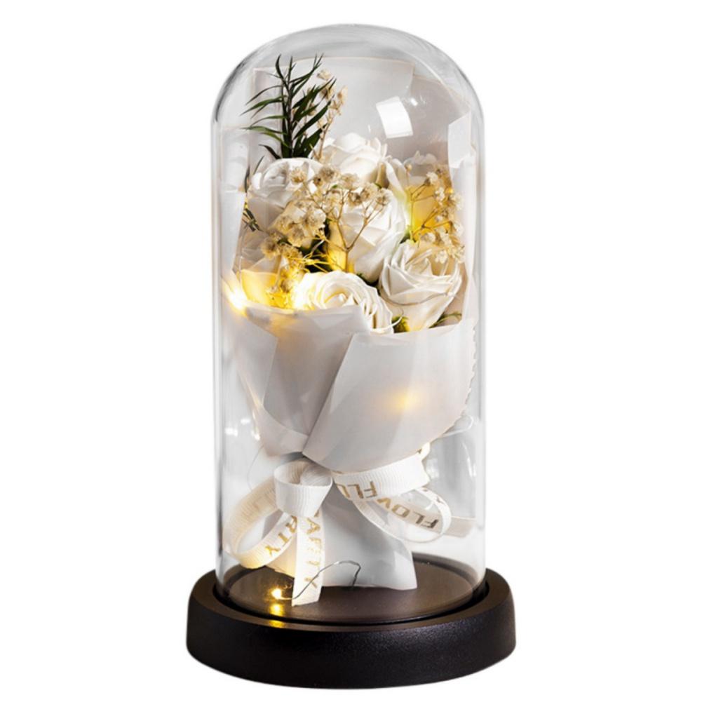 

Прозрачная акриловая ракушка романтические вечные цветы со световым праздничным подарочным украшением