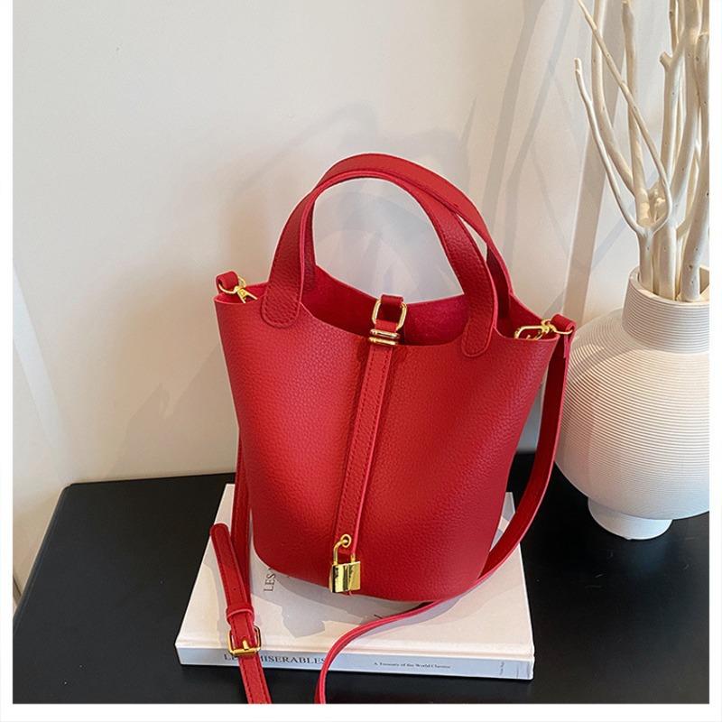 High-end fashion handbag bag women's new simple casual bucket bag trendy messenger bag large capacity