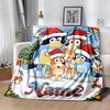 Merry Christmas Celebration Personalized Name Blanket Cozy Personalized Blanket Soft Warm Cozy Perfect for Livingroom Living Room Office Chair Chair