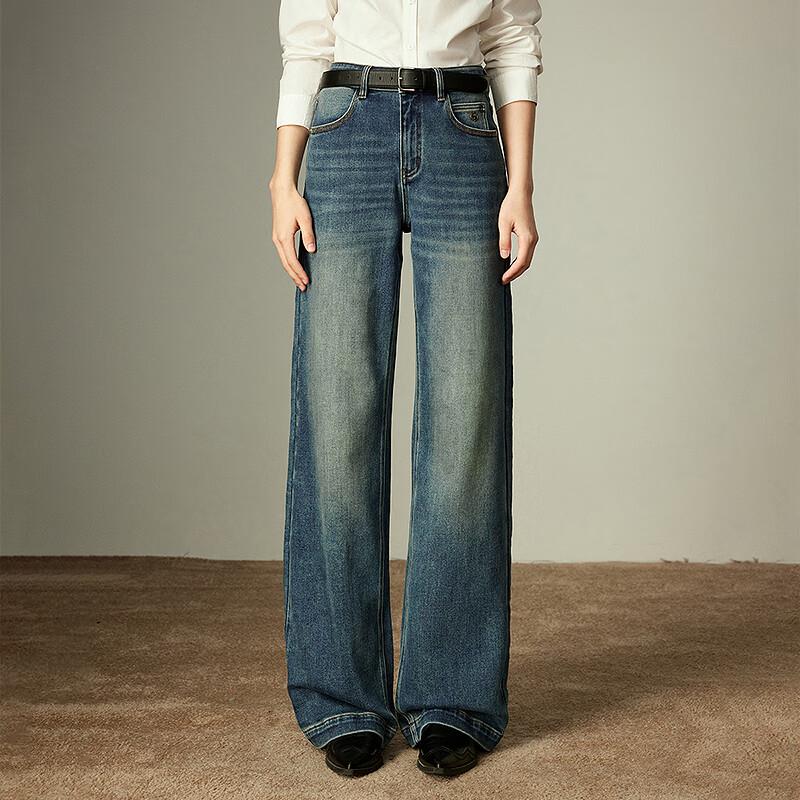 Women's Fleece-Lined Wide-Leg Denim Jeans (2025 Winter)