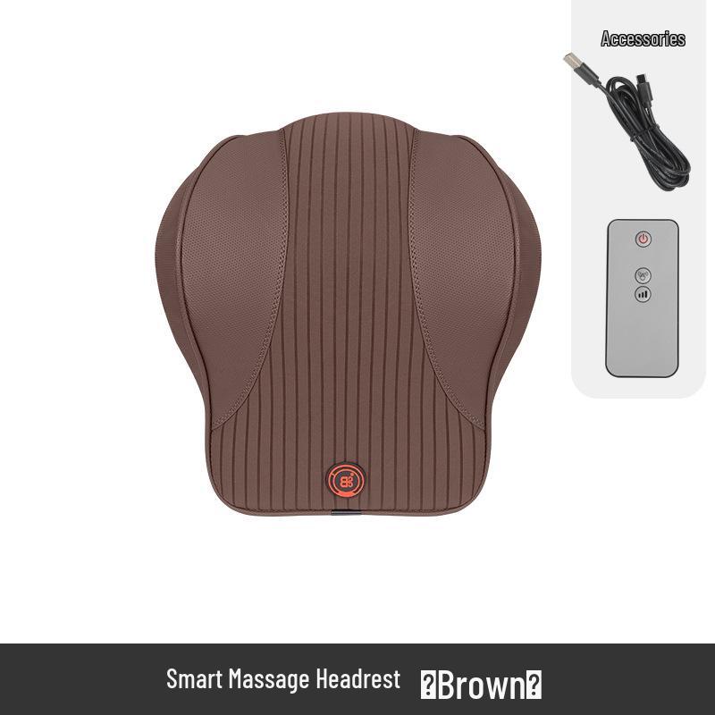 Electric Massage Lumbar Support Pillow - Memory Foam Car Seat Cushion with Remote Control.