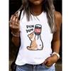 Vest T-shirt Sexy Vest Women's Sleeveless Round Neck