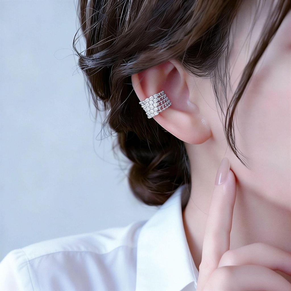 European C-Shaped Geometric No-Piercing Ear Clips for Women