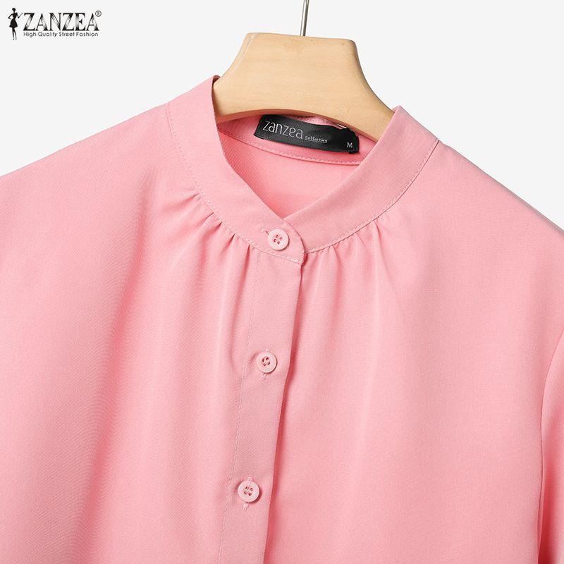 ZANZEA Women 3/4 Sleeve Blouse and Pants Casual Two Piece Suit Sets