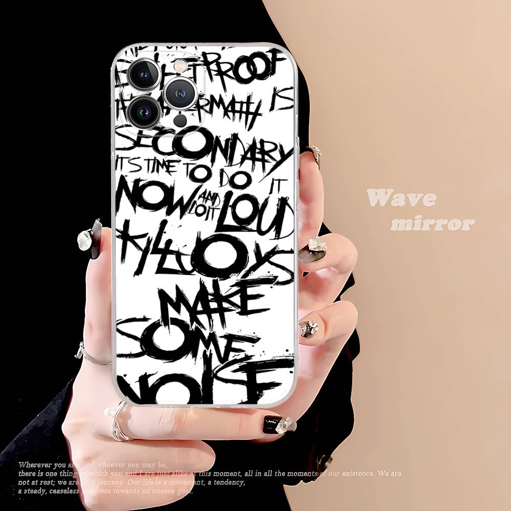 My C-Chemical R-Romance Band Transparent Phone Case For iPhone 16 15 14 13 12 11 Pro Max Plus Soft Cover