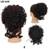 MISSQUEEN Synthetic Messy Short Hair Bun Extensions Elastic Drawstring Hair Clip Loose Big Curly Hair Extension For Women For Daily Use