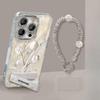 The White Tulip Chain Is Suitable for The Apple 16pro Tulle Phone Case with Bracket 15 High-end Feel 14/13 Lens Film