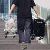 Stylish Transparent Pet Trolley Foldable Dog Cat Carriy Travel-Friendly Suitcase Large Capacity Transport Bag for Travel Carriy