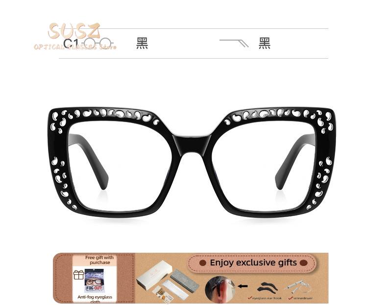 SUSZ  New Fashion Cat Eye Women Anti Blue Light Reading Glasses Myopia Hyperopia Customizable Prescription Progressive Glasses