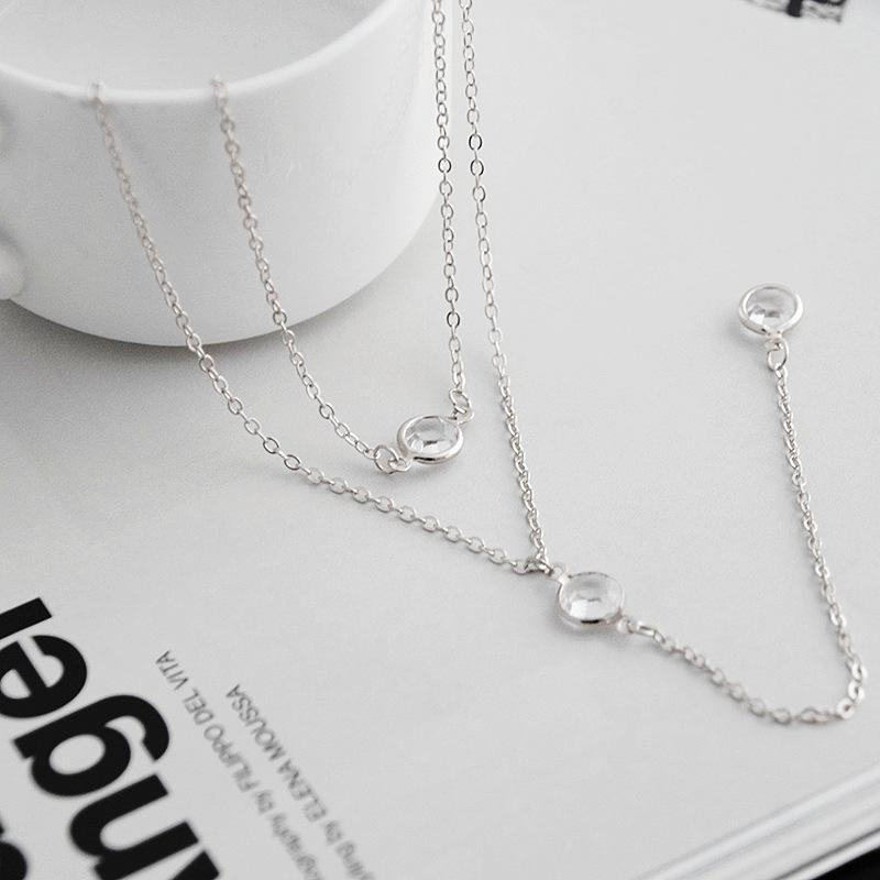 European and American Fashion Simple Y-Necklace with Tassel Round Beads, Multi-Layer Versatile Clavicle and Chest Chain for Women