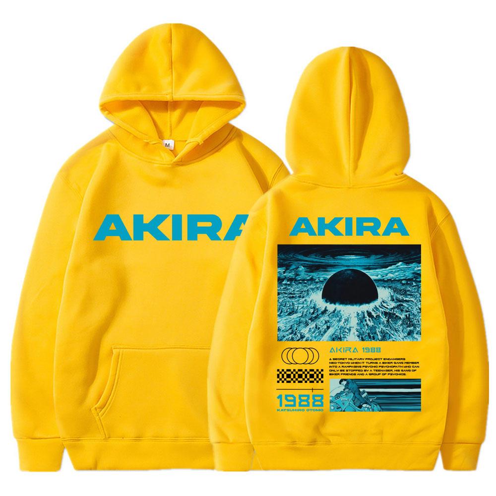 Japanese Anime New Tokyo Akira Hoodie Science Fiction Movie Retro Shotaro Kaneda Long Sleeve Fleece Loose Casual Male