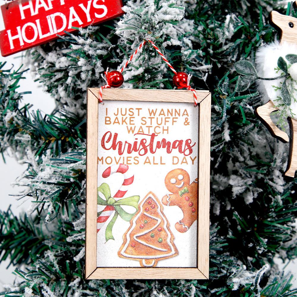 Charming Wooden Christmas Ornament Garden Decor Featuring Adorable Reindeer Design