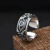 New Fashion Vintage Eye of Horus Ring Women's Men's Open Finger Ring Adjustable Zircon Girls Couple Gift Trend Party Niche Ring
