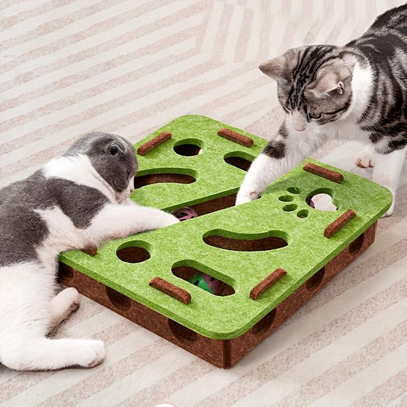 Interactive Cat Toy Relieve Boredom Felt Puzzle Box Interactive Toy Digging Hole Ball Indoor Exercise Toy Cat Accessories Gifts