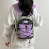 Solid Color Lightweight Backpack Large Capacity Student Schoolbag Nylon Shoulder Bags Outdoor