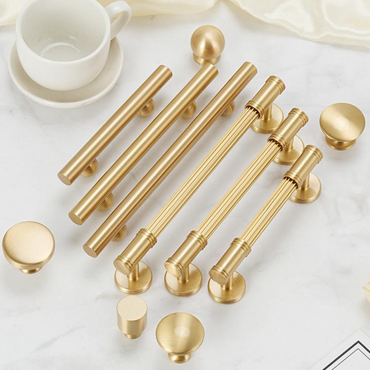 Modern Brass Solid Cabinet Handles Drawer Wardrobe Shoe Wine Cabinet Door Handle Knobs
