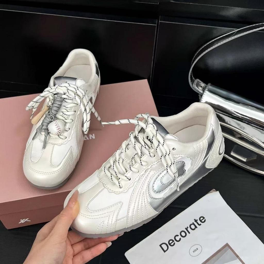 Retro Versatile Baseball Moral Training Shoes Women's 2025 New Comfortable and Lightweight Flat-bottomed Casual Sports Racing Forrest Gump Shoes