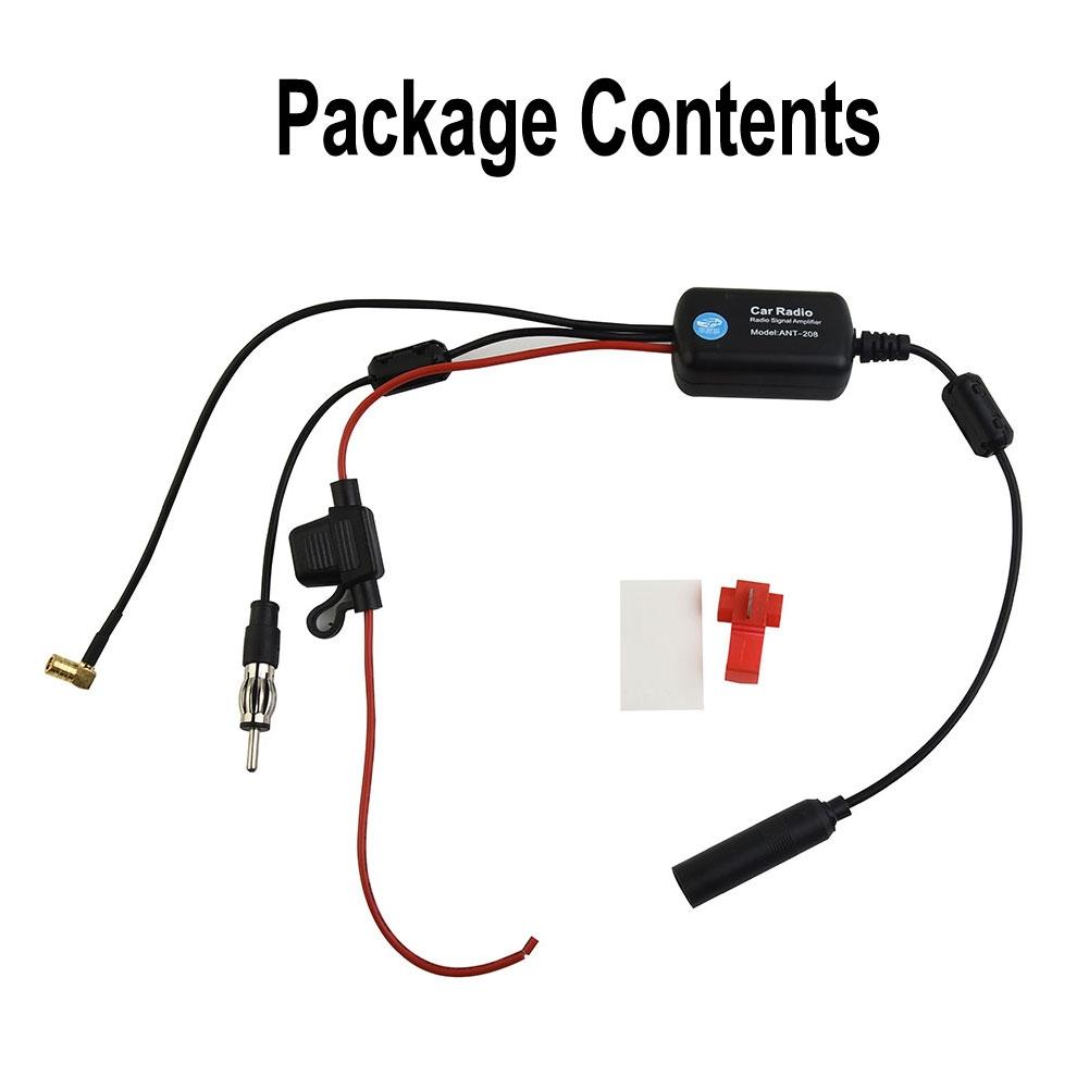 For Cars Boats Car Radio FM Antenna Splitter DAB AM FM Radio Signal AMP Booster