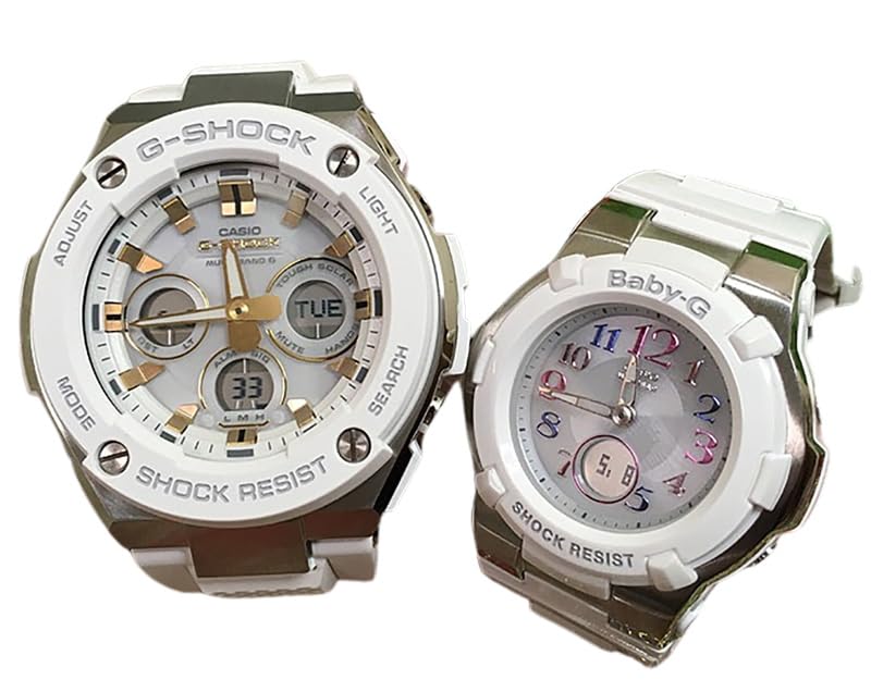 

[Casio] CASIO Pair Watch G-SHOCK G-Shock BABY-G Baby G Ana-Digi Radio Solar Genuine Pair Case Set of 2 GST-W300-7AJF BGA-1100GR-7BJF Watch