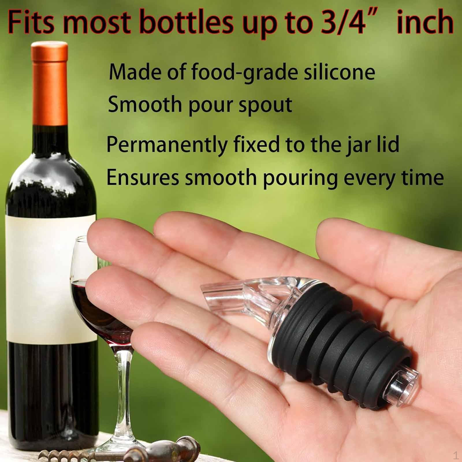 

Oil Spout Pourer Multifunctional Liquor Bottle Dust Covers for , Syrup, Bar, Restaurant,