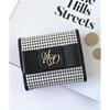 [SecretDoor] check trifold wallet ladies trifold wallet compact wallet mini wallet woman mini brand cute compact folding wallet easy to use large