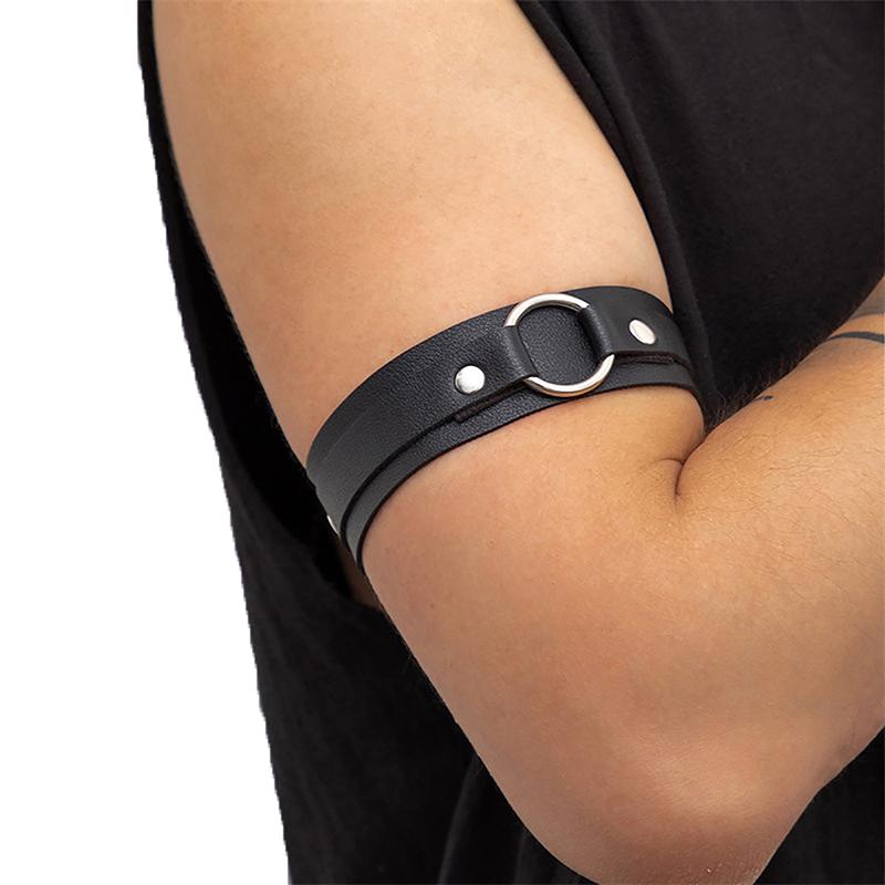 Men Sexy Pu Leather Armband Bracelet Harness Belts Adjustable Bondage Body Cage Arm Cosplay Clubwear