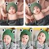 Cute Frog Eyes Baby Cap Winter Warm Earflap Hat Soft Knitted Crochet Infant Outdoor Windproof Beanie Hats For Baby Boys & Girls