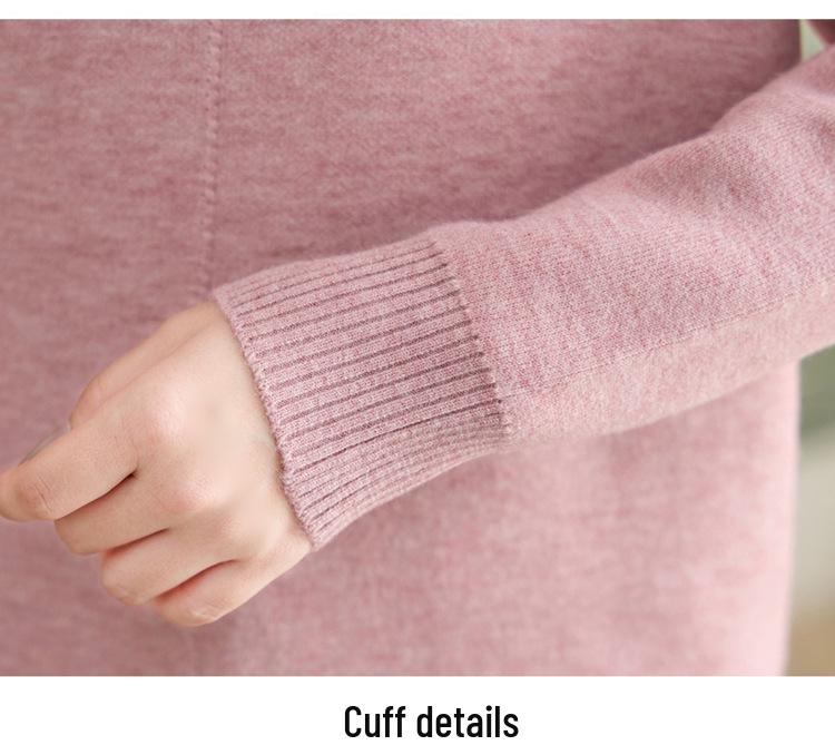 Stylish Knitted Sweater for Middle-aged Women: Warm Winter Base Layer