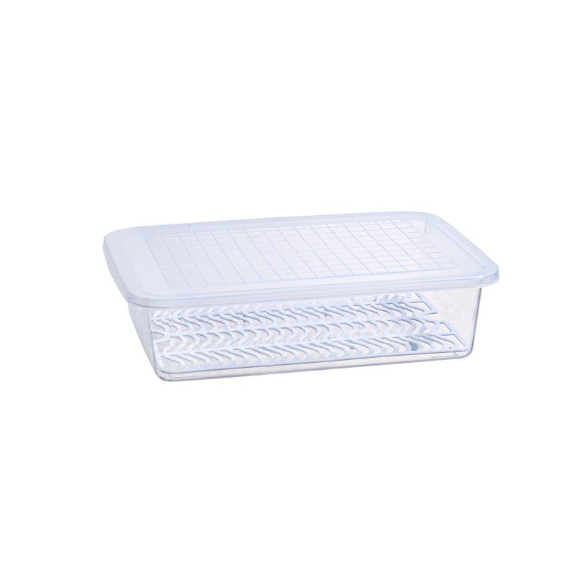Abtropf-Aufbewahrungsbox, Kunststoff Große und Kleine Fischbox, Kühlschrank, Rechteckiger Kühlschrank für Meeresfrüchte und Gemüse, Kaltlagerbox