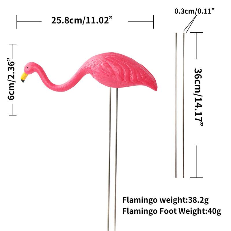 Pink Small Flamingo Garden Decoration Lawn Statues Party Ornament Home Craft Plastic Simulation Artificial Flamingo Decoration