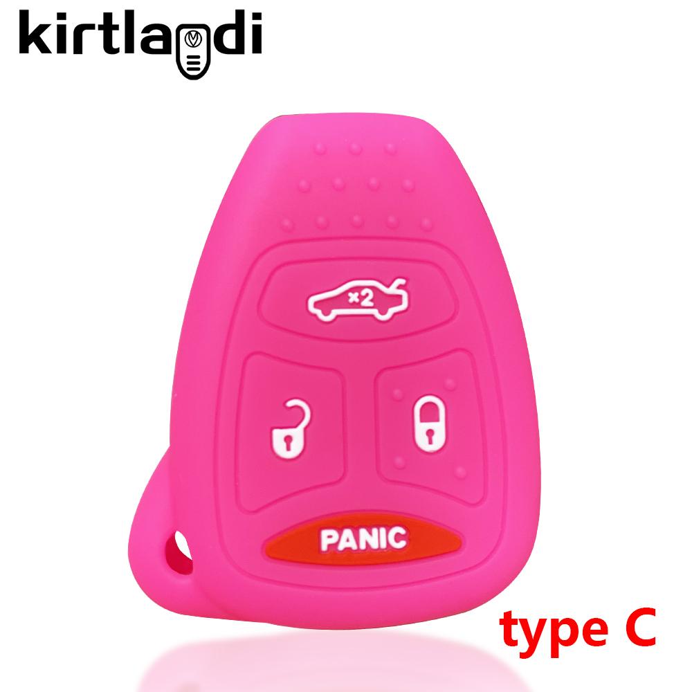 Etui na klucze silikonowe do Chrysler Voyager Pacifica 300c PT Cruiser Dodge Caliber Avenger Jeep Grand Cherokee Compass Patriot