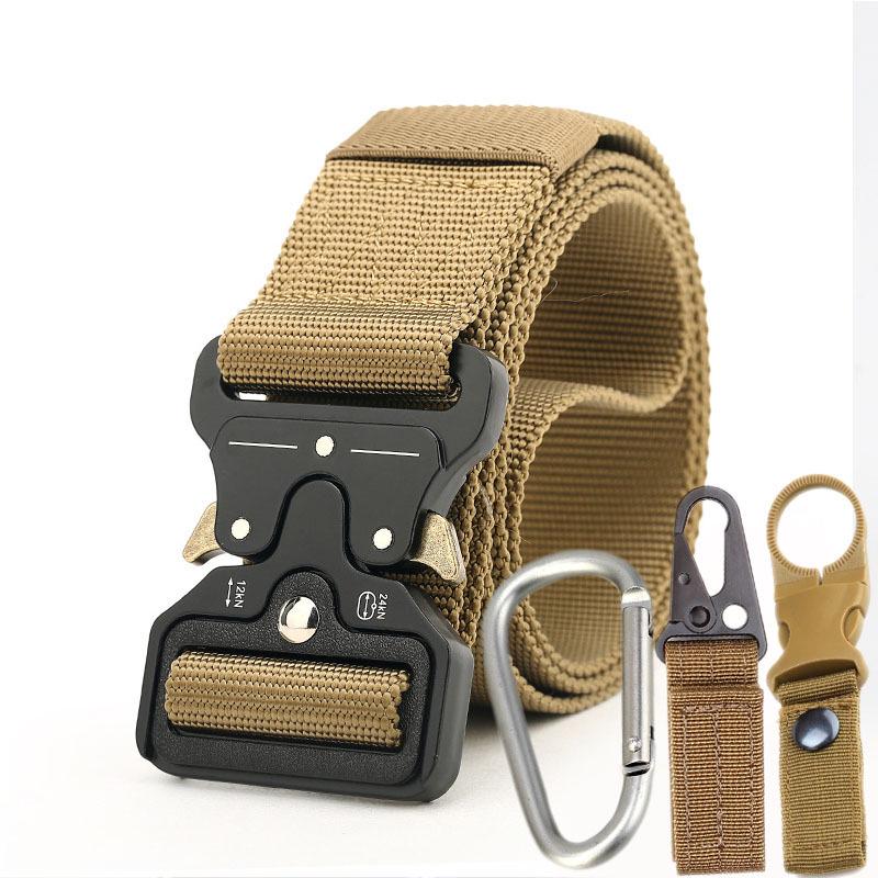 4.5cm Men's Nylon Tactical Belt for Outdoor Sports and Military Training, Customizable Logo